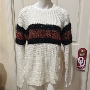 Koton Women's accented Striped Sweater. NWT. Large